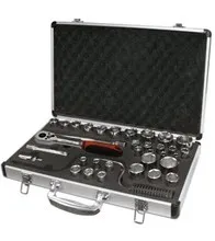 Imagen Juego de 35 Pzas- Llave de Vaso 1/2" Ega Master (10-32mm Y 5/16"- 1 1/4") 6 Cantos